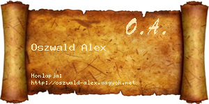 Oszwald Alex névjegykártya